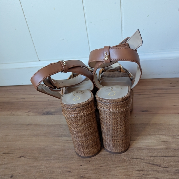 Sam Edelman Brown and Cream Platform Sandals - Picture 5 of 8